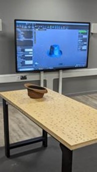 Figure 24: Hat used to render model using Handyscan 3D Scanner (photograph taken by Mark Warren)