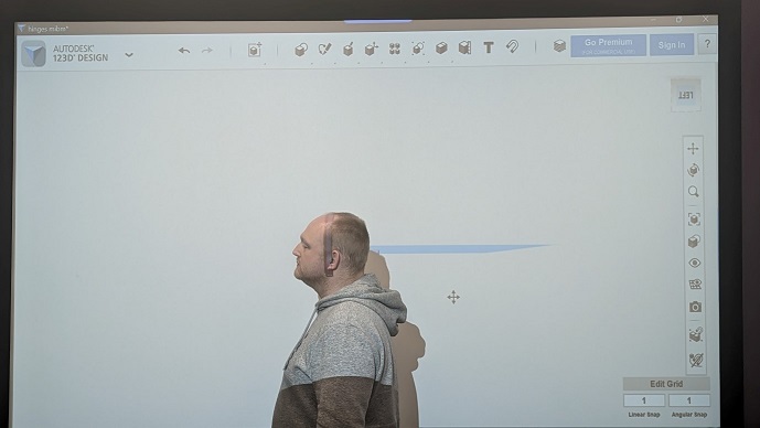 Figure 4: Visual Representation of hinge holding head (Photograph taken by Mark Warren)